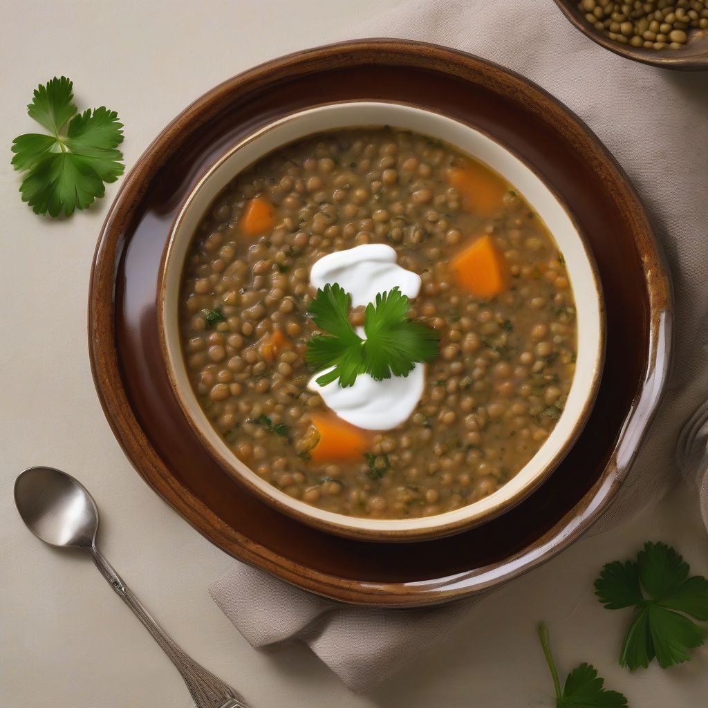 Hearty lentil soup