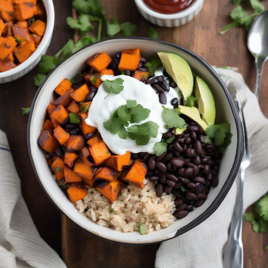 Black Bean and Sweet Potato Burrito Bowl